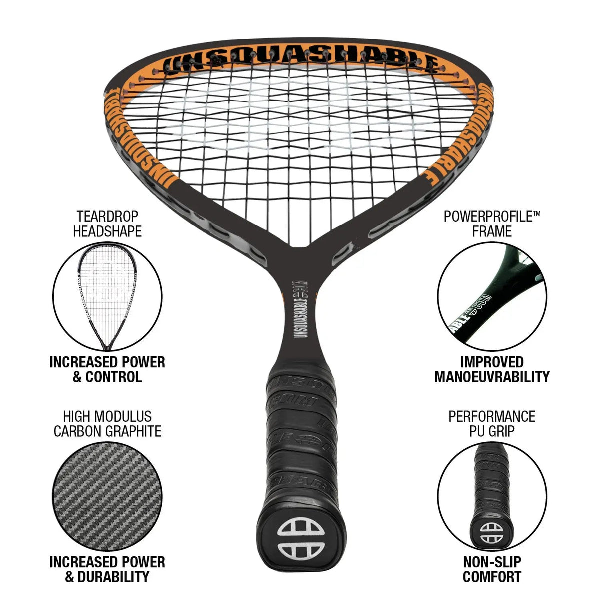 UNSQUASHABLE INSPIRE Y-4000 Squash Racket - UNSQUASHABLE